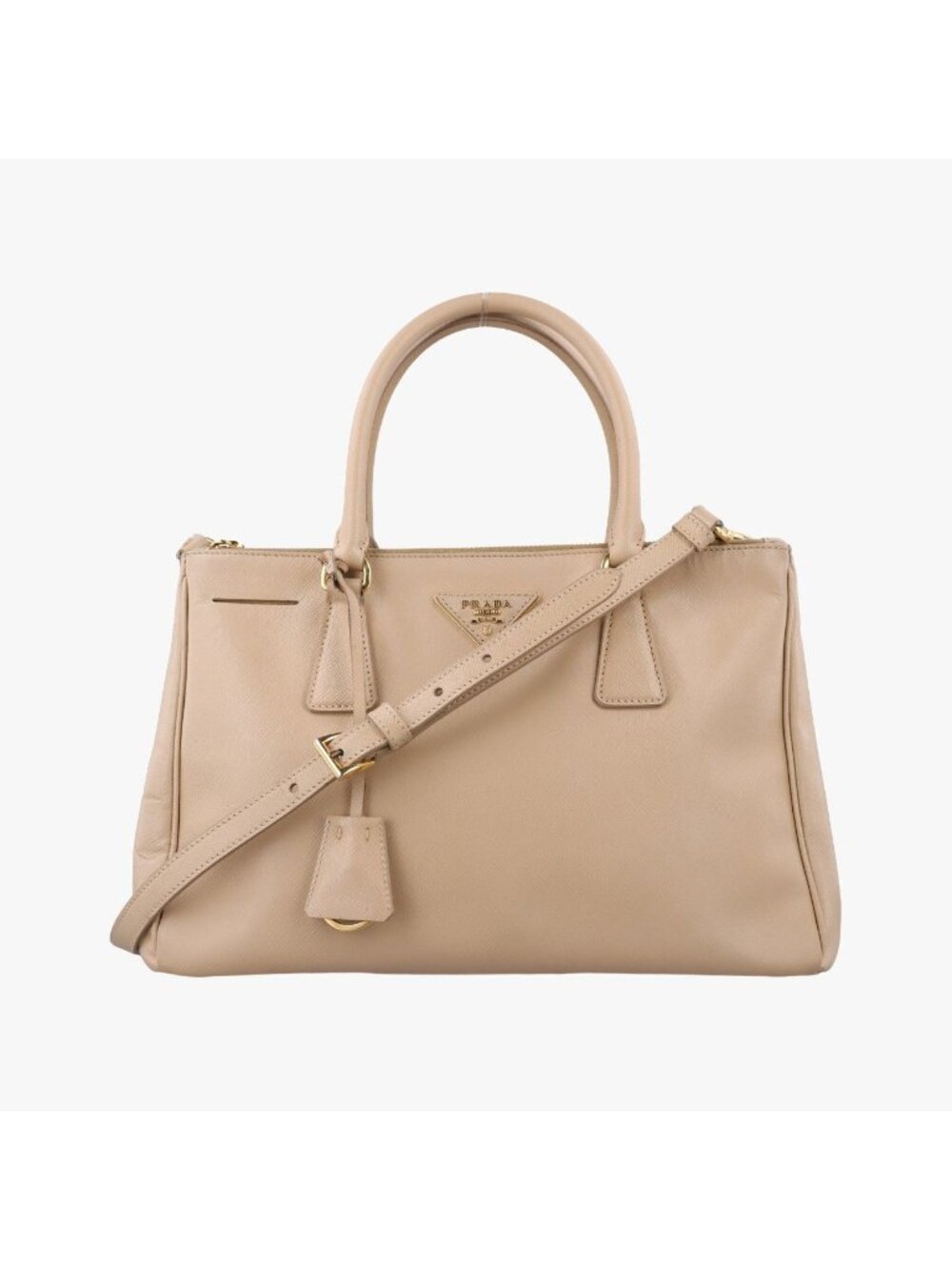Prada Galleria Beige Saffiano Leather 64 Shoulder Bag